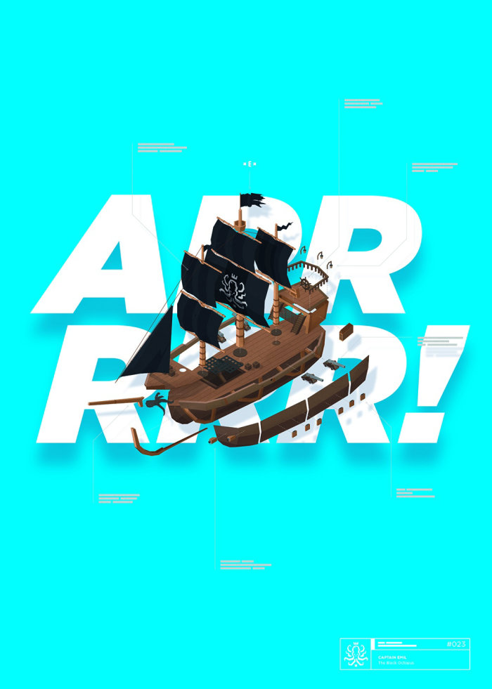 Typography art of ARR RRR!