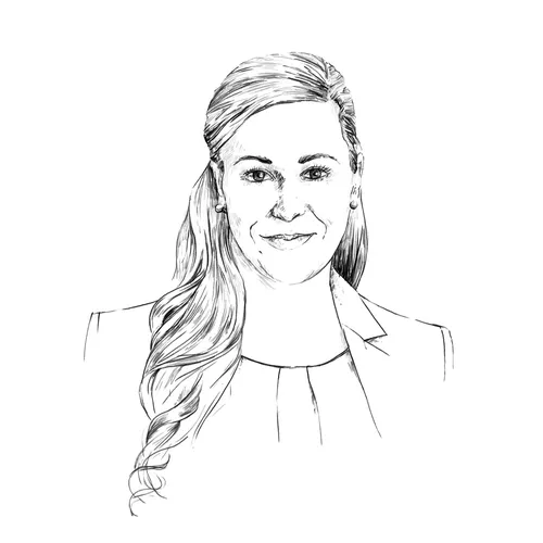 Pencil sketch portrait of women 