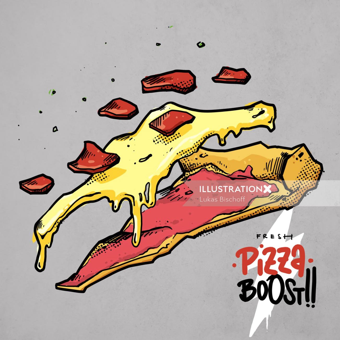 Pizza Boost vector art 