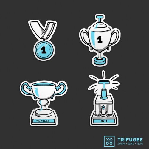 Vector illustration of trophies and medals