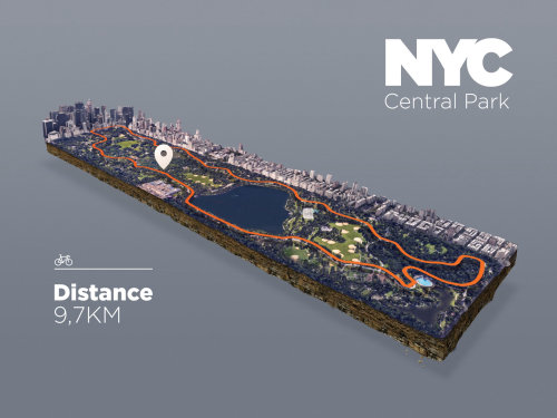 Cartes 3D du parc central de New York