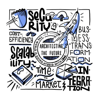 Illustration of business transformation and security concepts by Lukas Bischoff