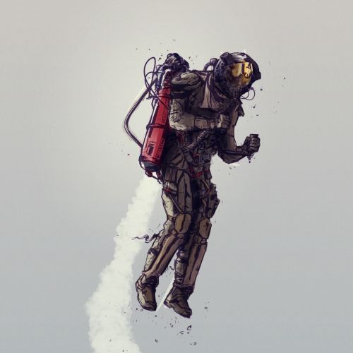 technical man with flying suit
