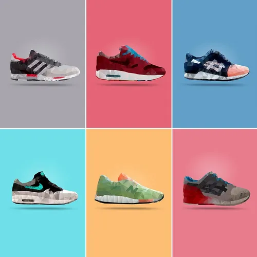 Fashion illustration of shoes for Nike 