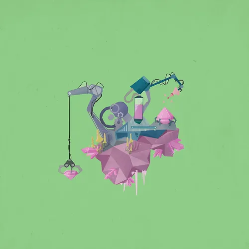 Technical illustration of crane
