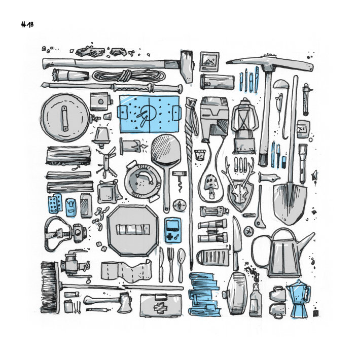 Loose Illustration of construction tools
