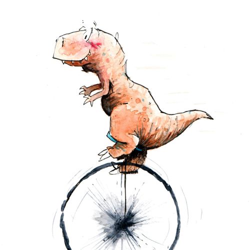 T Rex Riding Unicycle