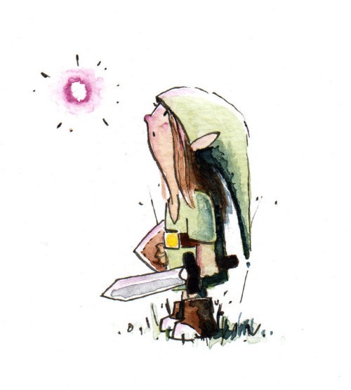 Arte del personaje de Zelda: Link y Navi