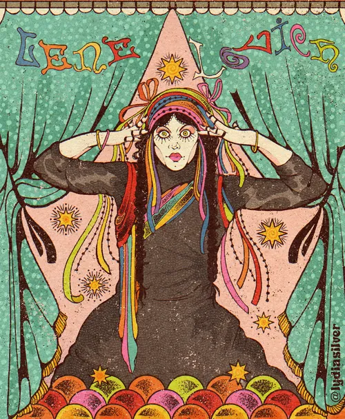 Illustration de la chanteuse new wave Lene Lovich par Lydia Silver