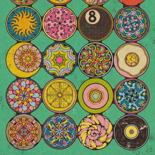 Abstract colorful circular pattern with varied designs by Lydia Silver