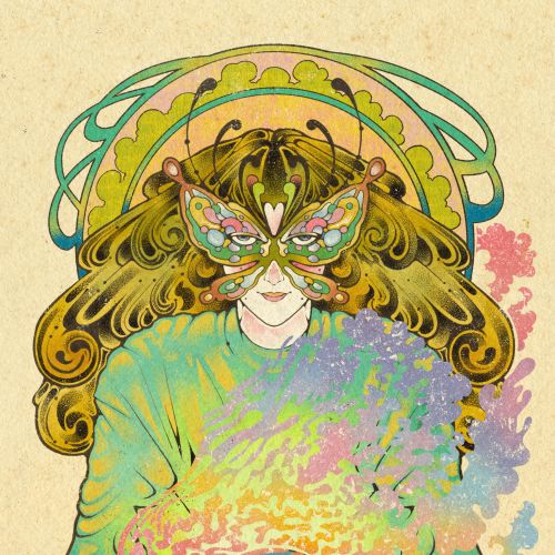 サイケデリックな虹色のシュールレアリスムポスター | Illustration by