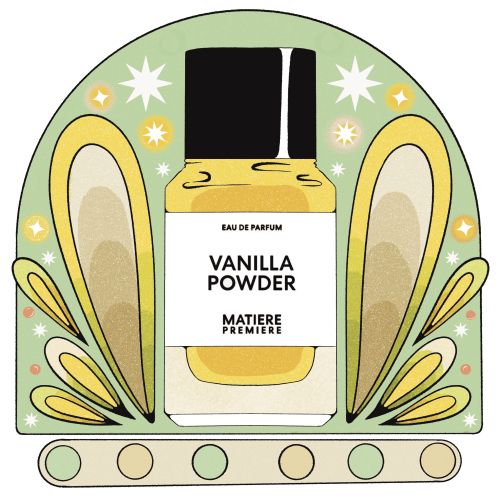 Vanilla Powder perfume bottle illustration by Lydia Silver