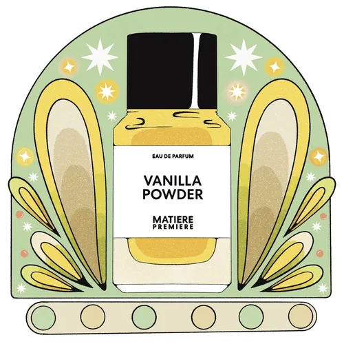 Illustration d'un flacon de parfum Vanilla Powder par Lydia Silver