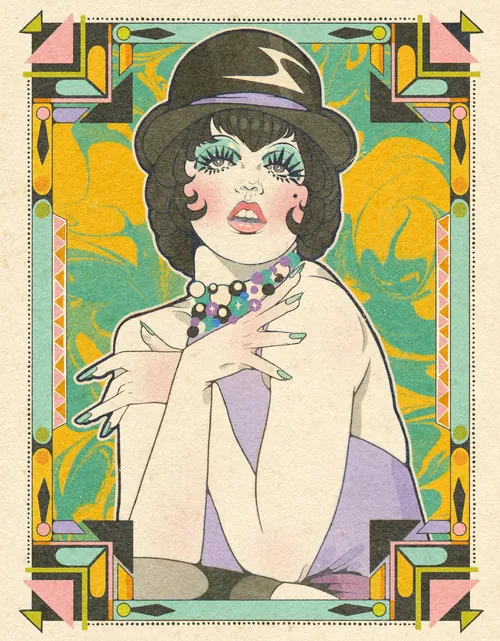 Portrait de Liza Minnelli dans le rôle de Sally Bowles dans Cabaret par Lydia Silver
