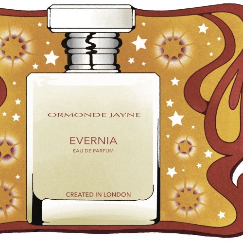 Illustration of Ormonde Jayne Evernia perfume bottle by Lydia Silver