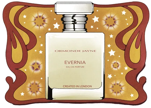 Illustration du flacon de parfum Evernia d'Ormonde Jayne par Lydia Silver