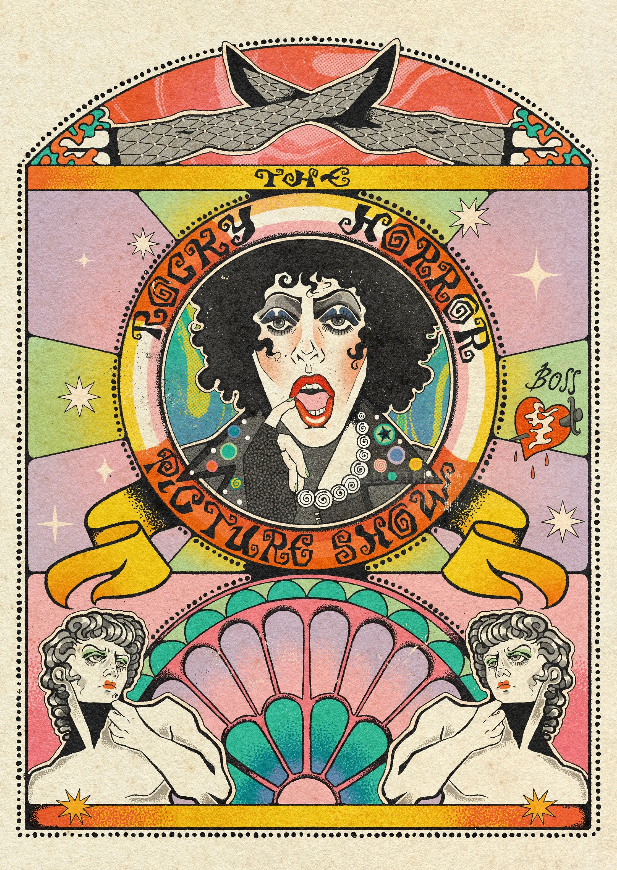 Affiche du film Rocky Horror Picture Show, œuvre de Lydia Silver