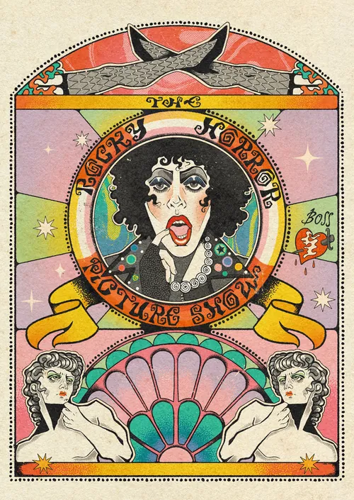 Affiche du film Rocky Horror Picture Show, œuvre de Lydia Silver