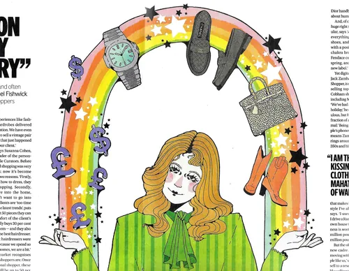 Illustration by Lydia Silver showing a woman beneath a rainbow arch