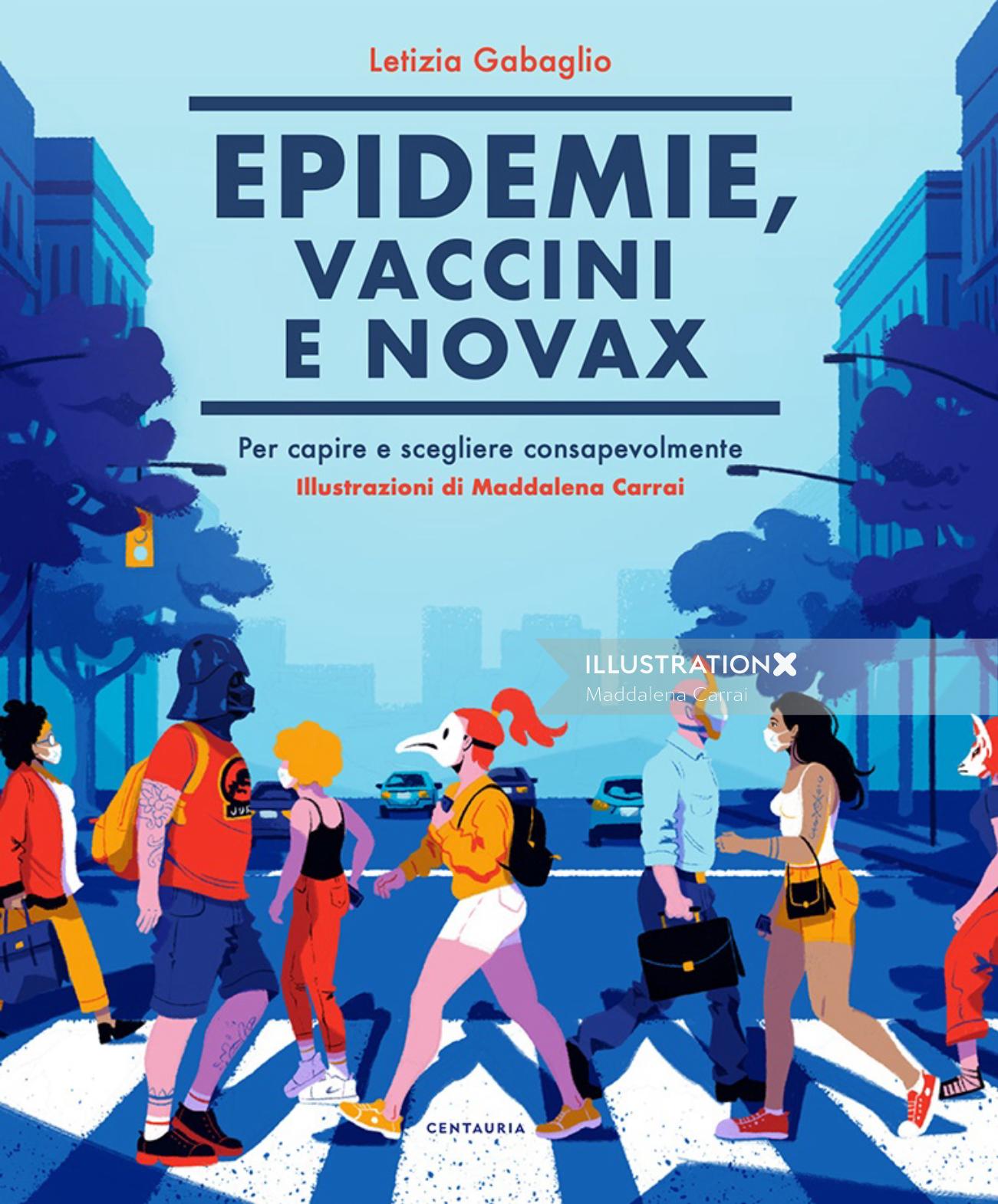 my Book cover for the book "Epidemie, vaccini e no vax"