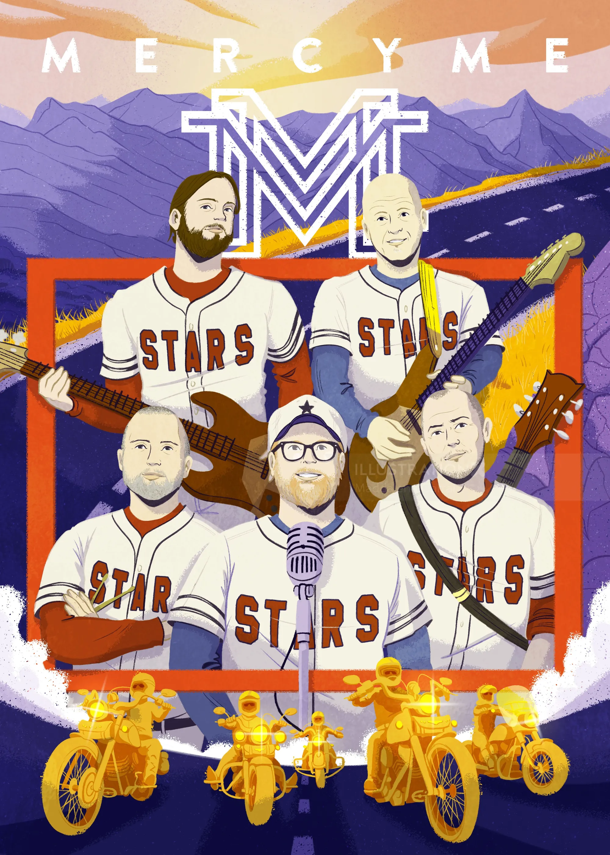 Illustration about Mercy Me for Nashville Stars