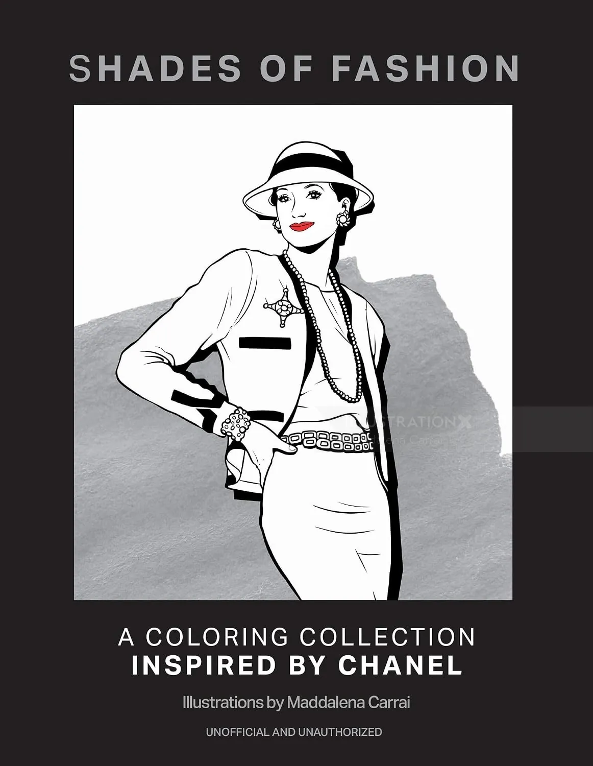 Maddalena Carrai illustration of a Chanel-inspired woman wearing a hat