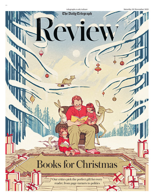 Illustration de la couverture de la revue de livre de Noël par Madi Harper