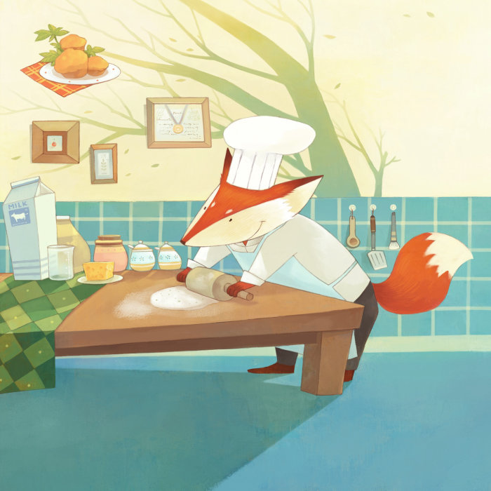 Illustration of chef fox
