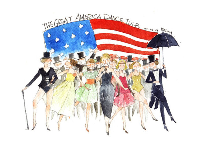 Ilustração da turnê de dança Great America