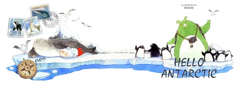 Aquarellgemälde eines Pinguins