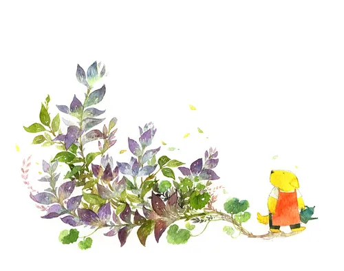 Aquarellmalerei von Lupinen