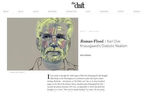Portrait of writer Karl Ove Knausgaard by Maki Yamaguchi