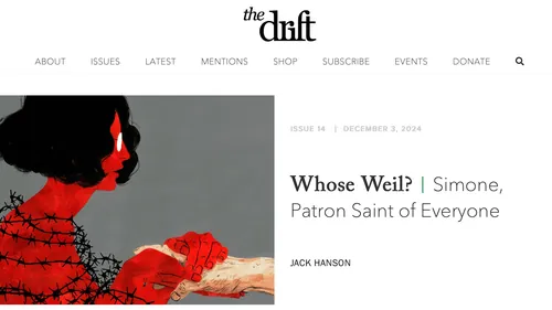 Illustration of Simone Weil by Maki Yamaguchi for The Drift Magazine