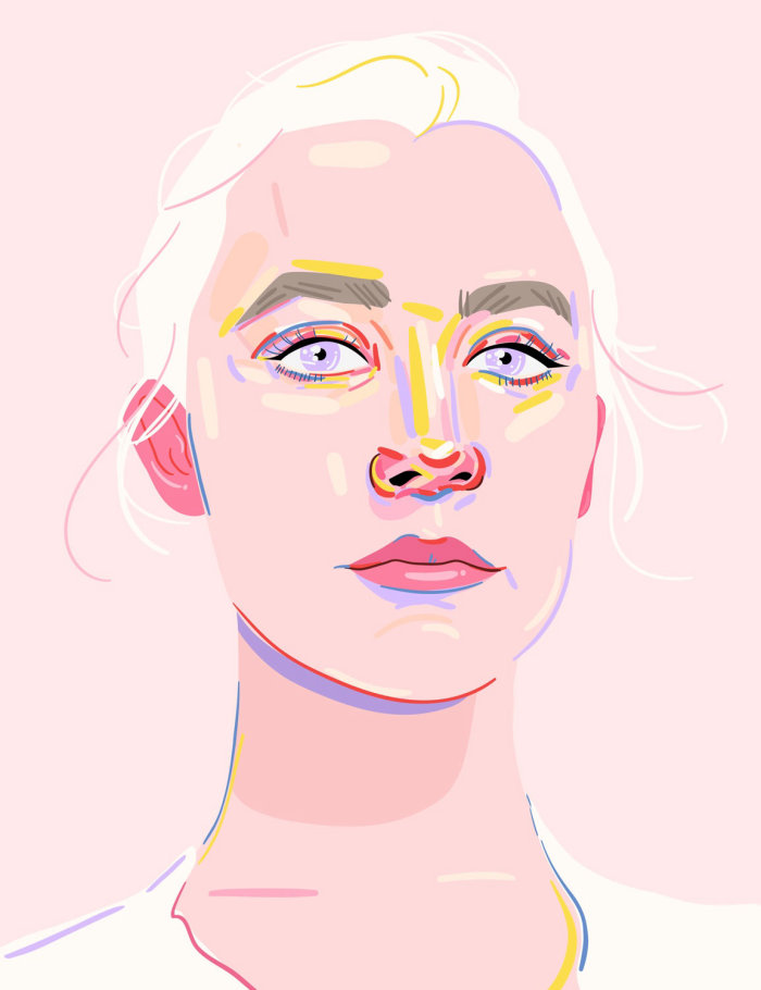 Portrait stylisé de Saoirse Ronan