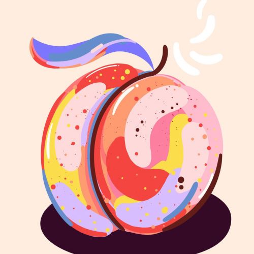 Peach illustration by Mallory Heyer