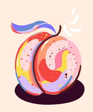 Peach illustration by Mallory Heyer