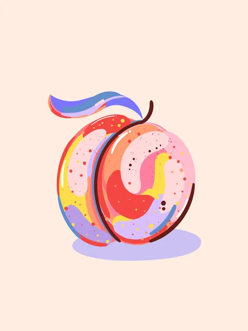 Peach illustration by Mallory Heyer