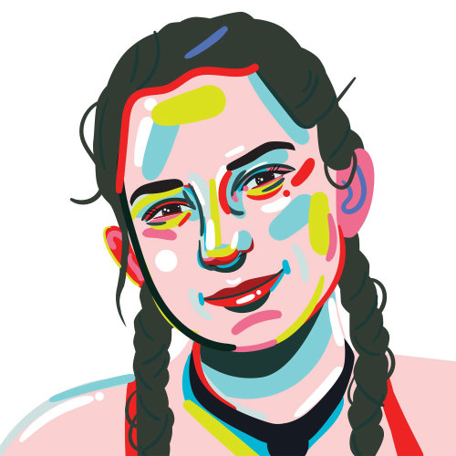 Portrait illustration of Kyra Condie by Mallory Heyer
