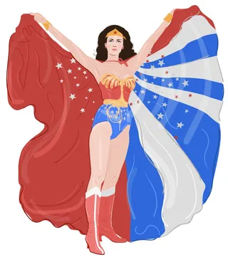 The amazing Wonder Woman illustration for Refinery29's 