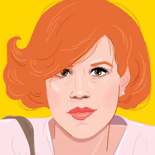 Molly Ringwald portrait art by Mallory Heyer