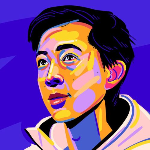 Portrait illustration of Vincent Zhou