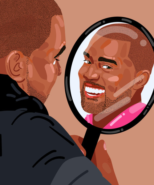 Kanye West portrait illustration by Mallory Heyer