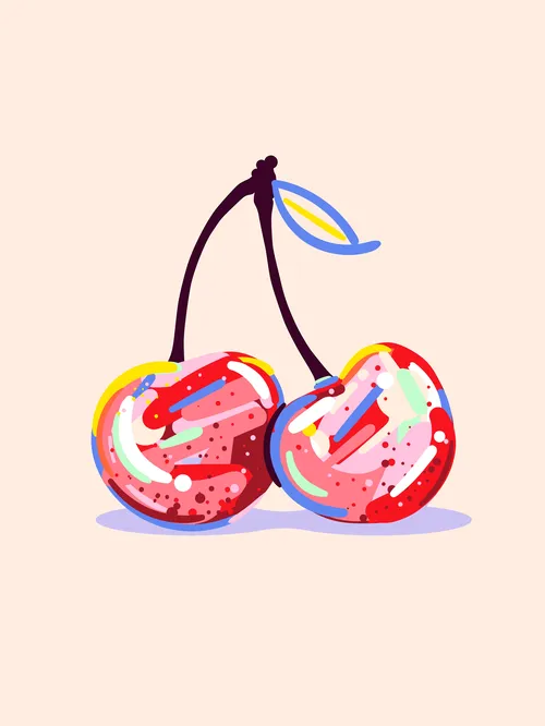 Cherries illustration by Mallory Heyer