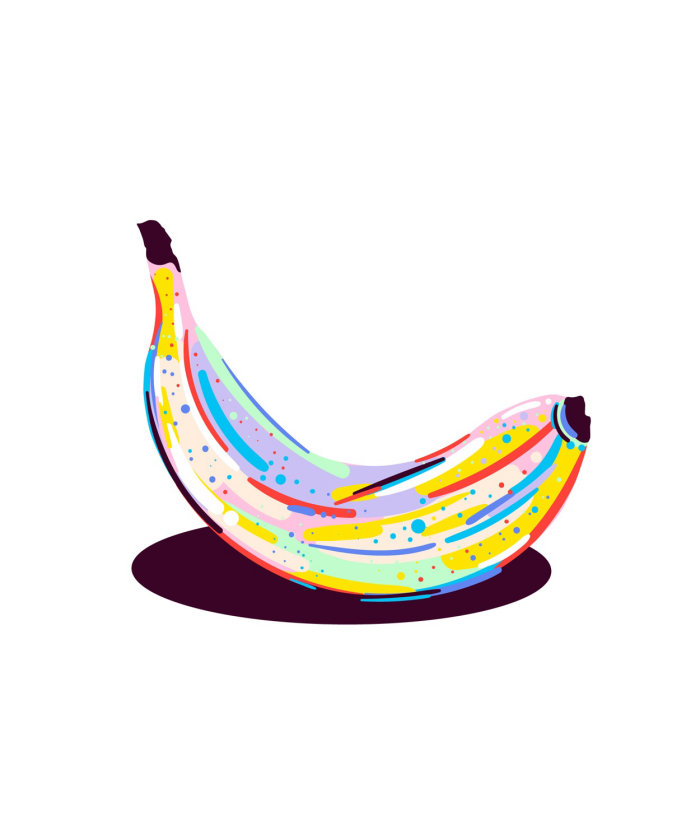 Illustration de banane par Mallory Heyer
