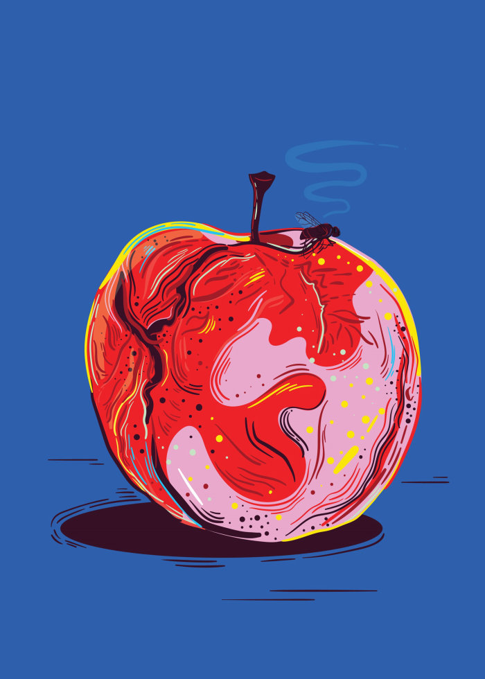 Conceptuel Mauvaise pomme