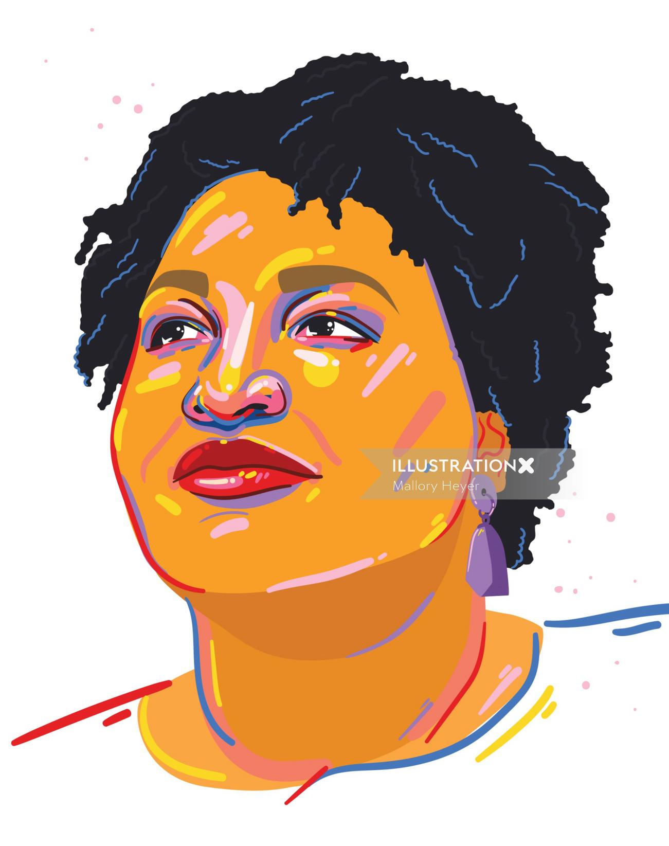 Portraiture of Stacey Abrams is an American politician