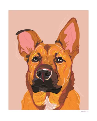 Dog portrait painting