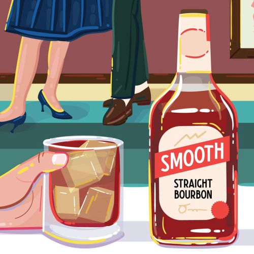 Retro-style Bourbon advertisement