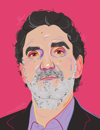 Chuck Lorre portrayal for Hollywood Reporter