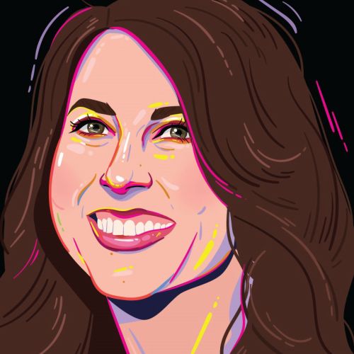 Digital portrait of MacKenzie Scott by Mallory Heyer